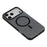 X-LEVEL For iPhone 17 Pro Max Magnetic Case Herringbone Pattern Leather + PC + TPU Phone Cover - Black - 4