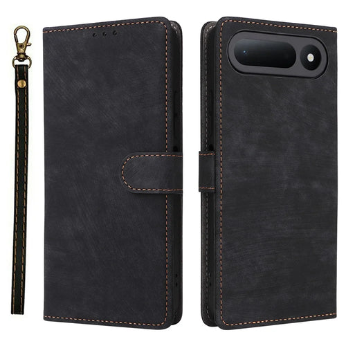 For TECNO Spark 50 5G Case Wallet RFID Blocking PU Leather Phone Cover Stand with Strap - Black - 1