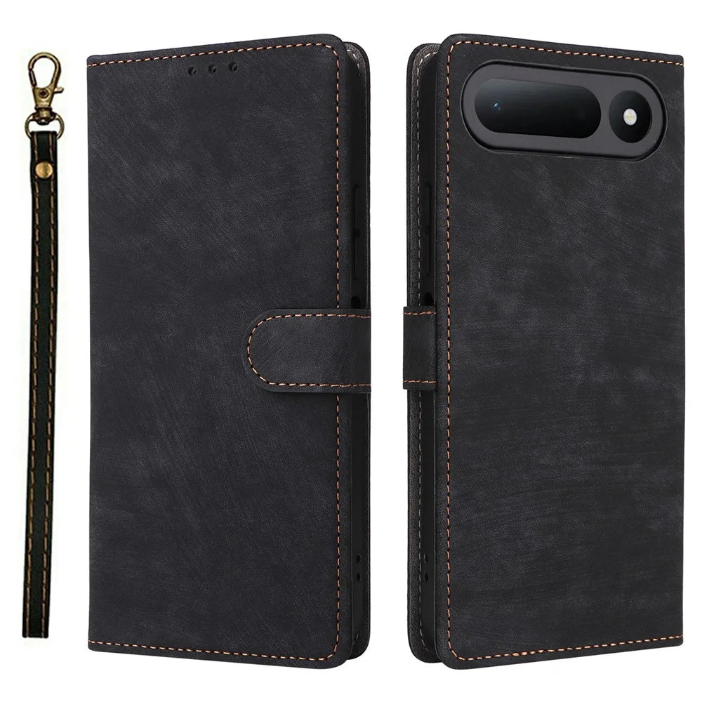 For TECNO Spark 50 5G Case Wallet RFID Blocking PU Leather Phone Cover Stand with Strap - Black - 1