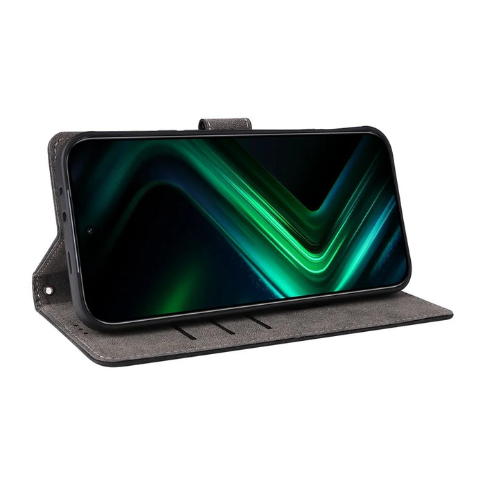For Infinix GT 50 Pro 5G Case Wallet RFID Blocking PU Leather Phone Cover Stand with Strap - Black - 4