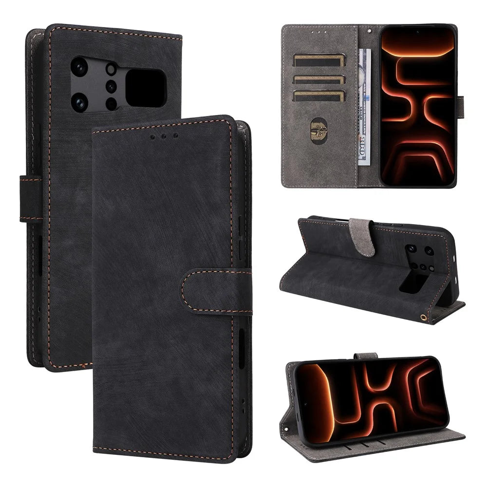 For Infinix Note 60 Ultra 5G Case Wallet RFID Blocking PU Leather Phone Cover Stand with Strap - Black - 7