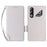 For ZTE nubia Neo 5 Pro 5G Case Litchi Texture Wallet Leather Phone Cover with Wrist Strap - White - 1