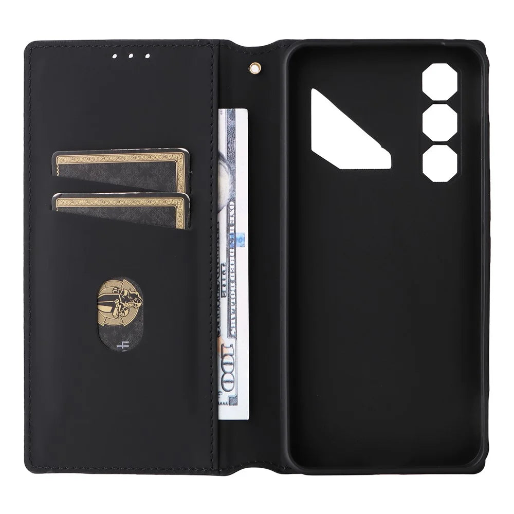 For ZTE nubia Neo 5 Pro 5G Case Wallet Rhombus Imprinted PU Leather Phone Cover - Silver - 3