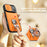 For iPhone 17 Pro Max Case with Slide Camera Cover Kickstand PC + TPU Protective Phone Shell - Orange - 5