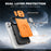 For iPhone 17 Pro Max Case with Slide Camera Cover Kickstand PC + TPU Protective Phone Shell - Orange - 7