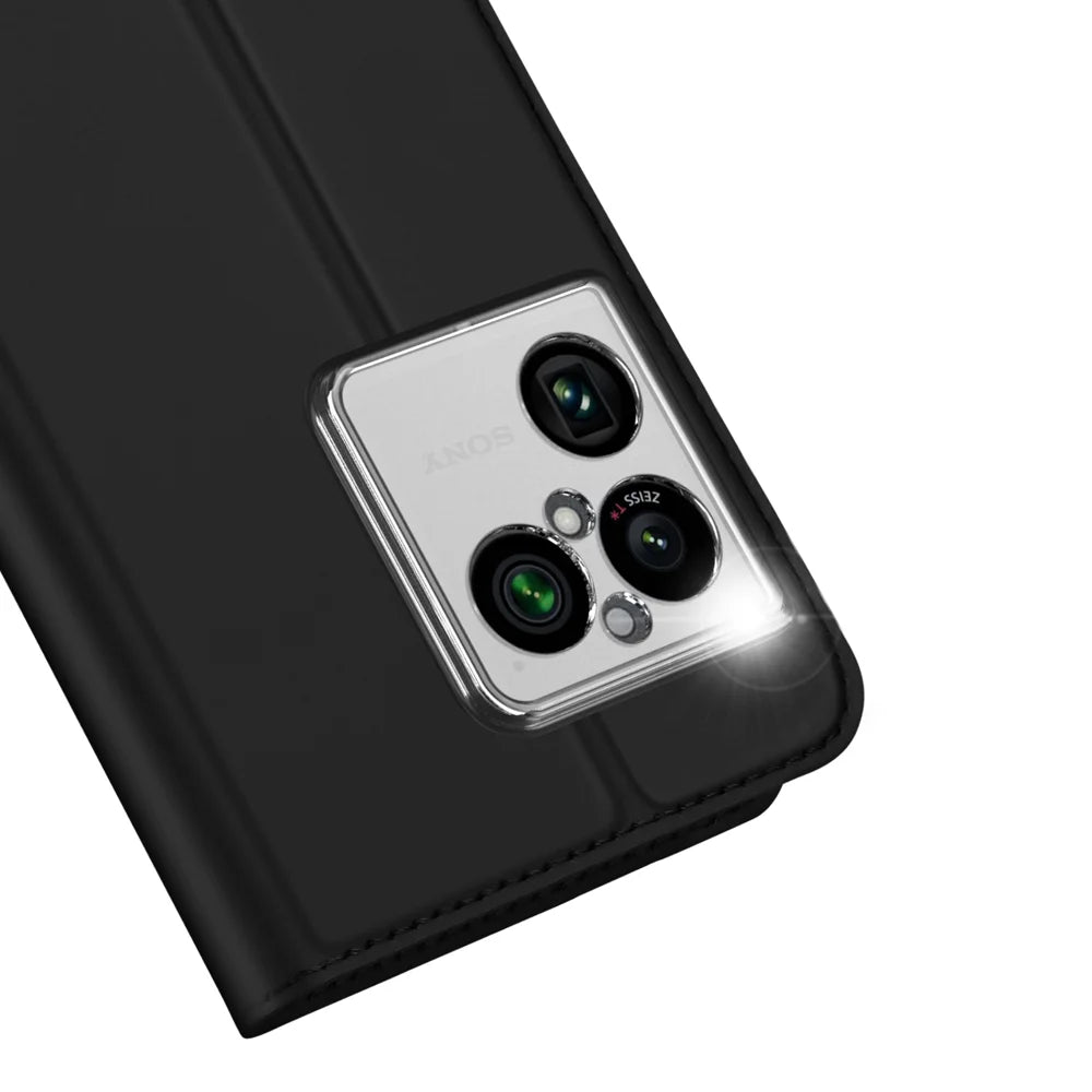 DUX DUCIS for Sony Xperia 1 VIII Case  Skin Pro Series Leather Stand Cover Card Holder - Black - 3