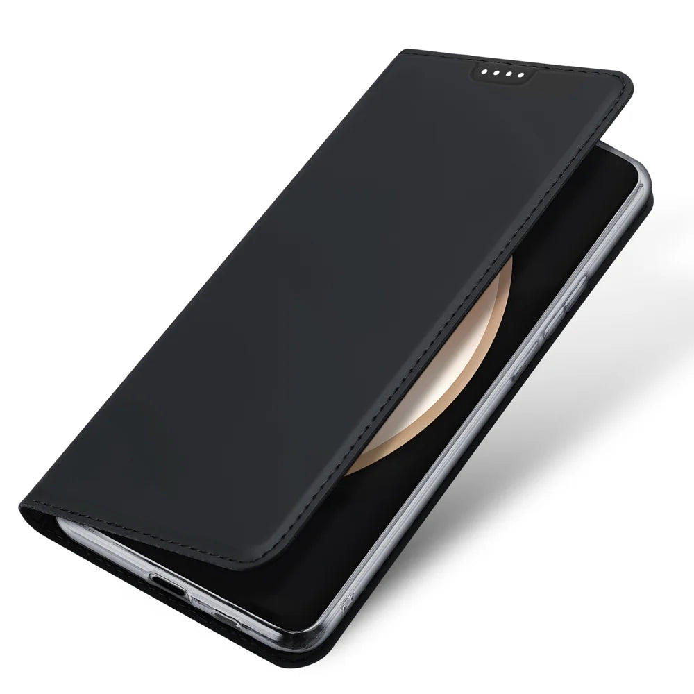 DUX DUCIS for Samsung Galaxy S26 FE Case  Skin Pro Series Leather Stand Cover Card Holder - Black - 4