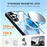 EYCASE for Samsung Galaxy S26 Magnetic Case Marble Pattern TPU + Acrylic Shockproof Phone Cover - Blue Gold Sand Marble Pattern - 3