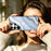 EYCASE for Samsung Galaxy S25 Ultra Magnetic Case Marble Pattern TPU + Acrylic Shockproof Phone Cover - Blue Gold Sand Marble Pattern - 6