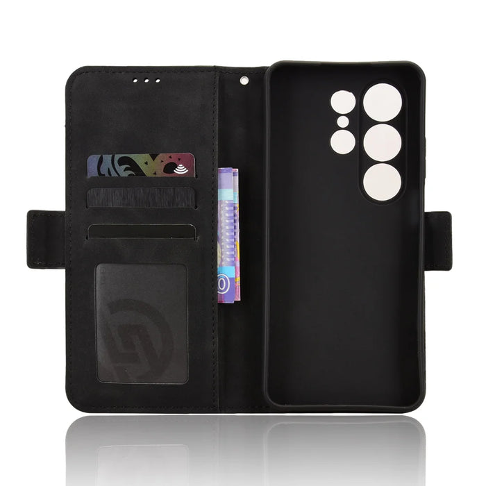 For Blackview Wave 10 Leather Case Phone Wallet Cover with Multiple Card Slots - Black - 4