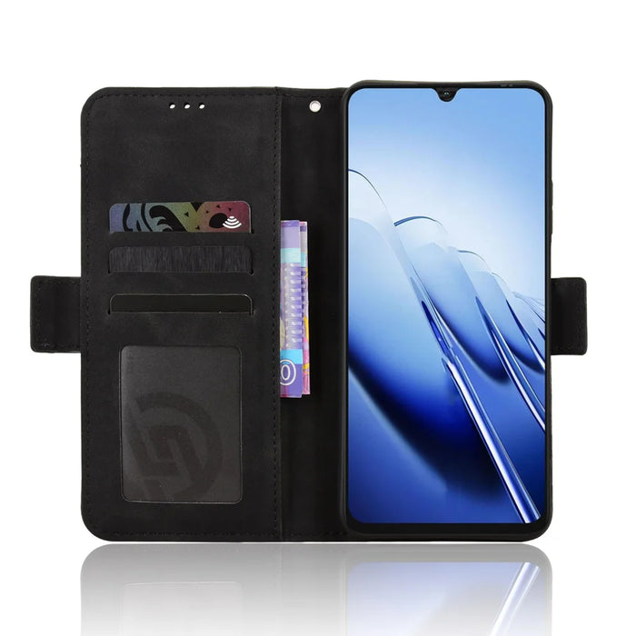 For Blackview Wave 10 Leather Case Phone Wallet Cover with Multiple Card Slots - Black - 5
