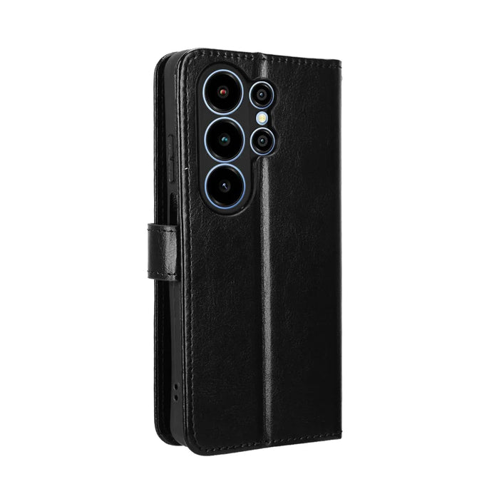For Blackview Wave 10 PU Leather Case with Strap Crazy Horse Texture Phone Wallet Cover - Black - 7