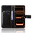 For Oukitel C17 PU Leather Case with Strap Crazy Horse Texture Phone Wallet Cover - Black - 5