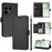 For Sony Xperia 1 VIII Case 9 Card Slots PU Leather Flip Wallet Phone Cover with Hand Strap - Black - 1