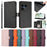 For Sony Xperia 1 VIII Case 9 Card Slots PU Leather Flip Wallet Phone Cover with Hand Strap - Black - 4