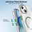 For iPhone 15 Plus Clear Magnetic Case PC Anti Drop Phone Back Cover Compatible with MagSafe - Orange - 2