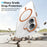 For iPhone 16 Clear Magnetic Case PC Anti Drop Phone Back Cover Compatible with MagSafe - Orange - 4