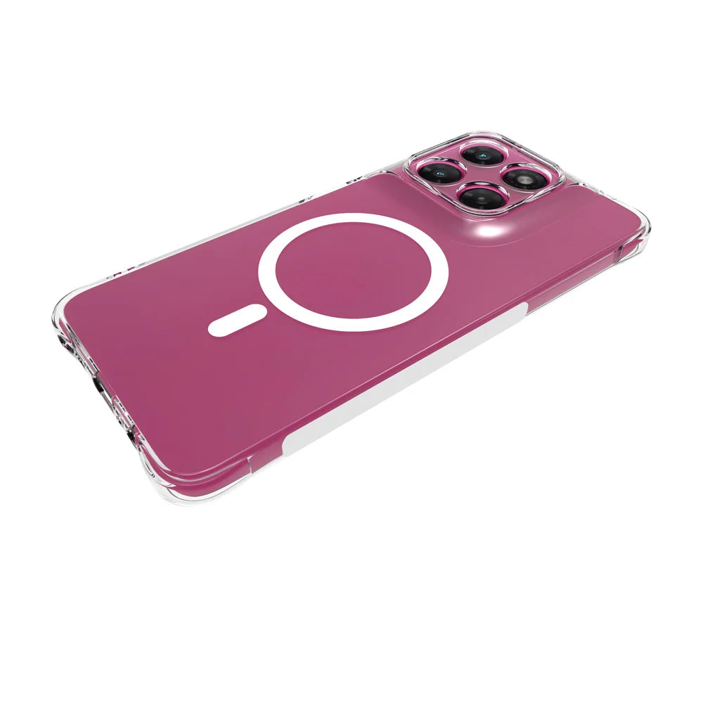 WANLONFENG for Motorola Moto G37 5G / Motorola Moto G47 5G WL2 Series 2.0mm Magnetic Case Clear TPU Phone Back Cover with Screen Films - Transparent - 4
