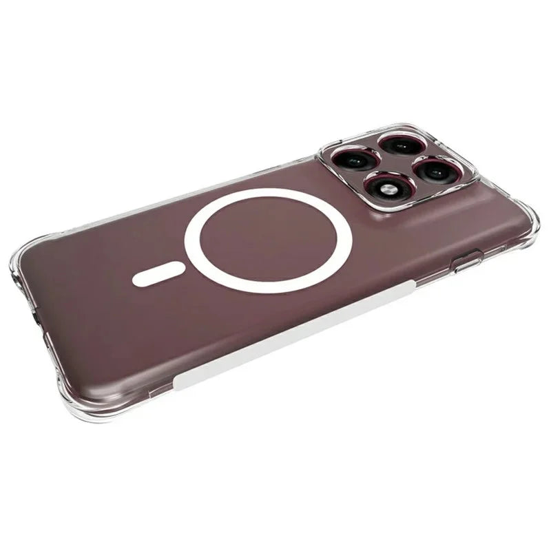 WANLONFENG for Motorola Edge 70 Pro 5G WL1 Series 2.0mm Magnetic Case Clear TPU Phone Back Cover with 2Pcs Screen Films - Transparent - 4