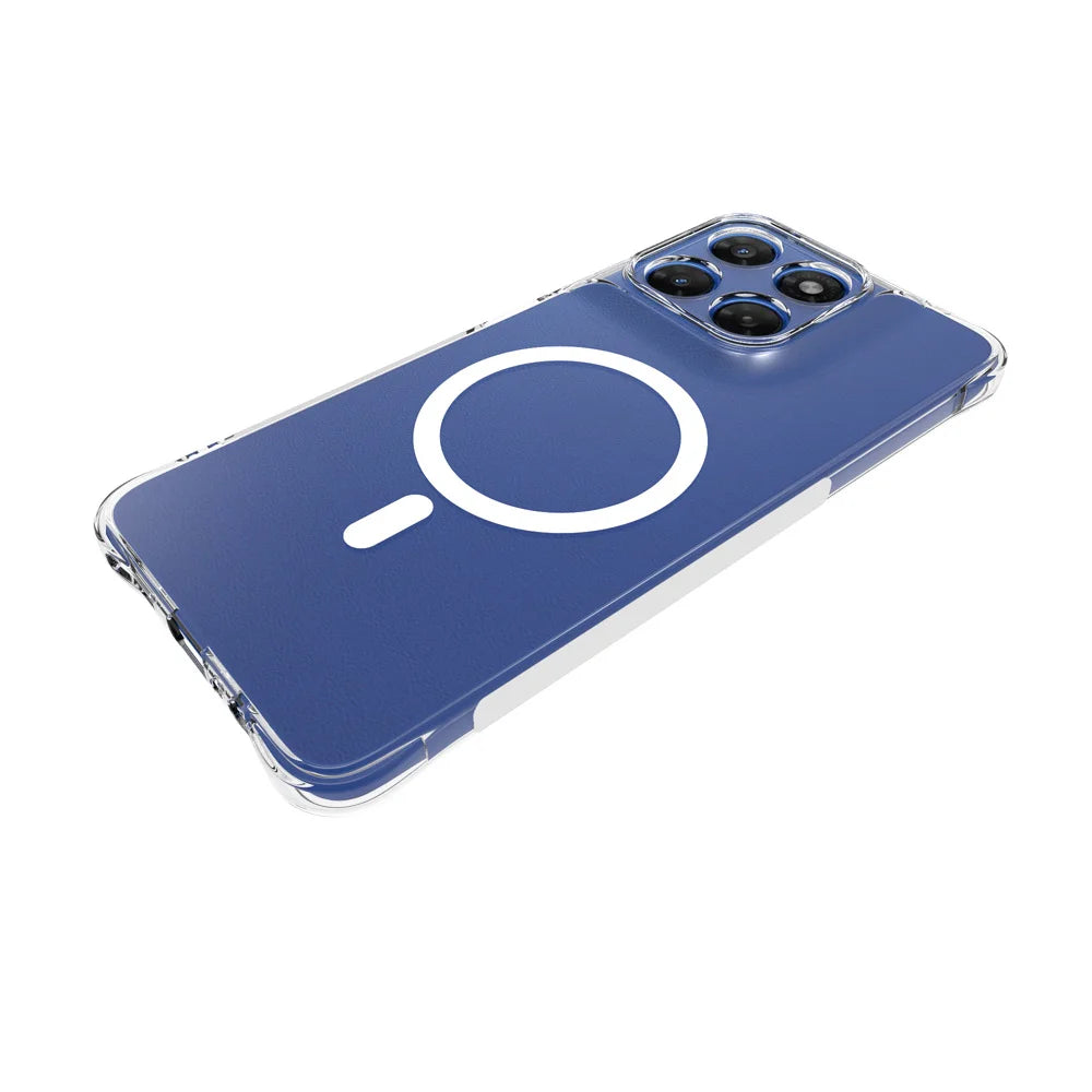 WANLONFENG for Motorola Moto G37 Power 5G WL1 Series 2.0mm Magnetic Case Clear TPU Phone Back Cover with 2Pcs Screen Films - Transparent - 3