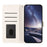 For iPhone 15 Wallet Case Vintage Stripes Leather Stand Flip Phone Cover with Wrist Strap - Red - 7