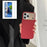 For iPhone 17 Pro Max Magnetic Case Ripple Texture Shockproof TPU Phone Cover with Tempered Glass Screen Protector - Red - 1