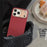For iPhone 17 Pro Max Magnetic Case Ripple Texture Shockproof TPU Phone Cover with Tempered Glass Screen Protector - Red - 3