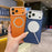 For iPhone 17 Pro Max Magnetic Case Frosted Wave Texture PC + TPU Phone Cover with Tempered Glass Screen Protector - Blue - 3
