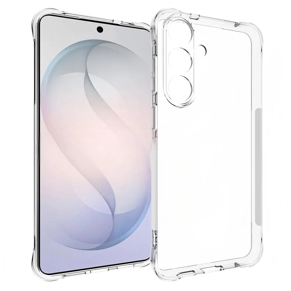 WANLONFENG for Samsung Galaxy S26 FE WL Series Case 2.0mm TPU Phone Cover with Tempered Glass Film - Transparent - 2