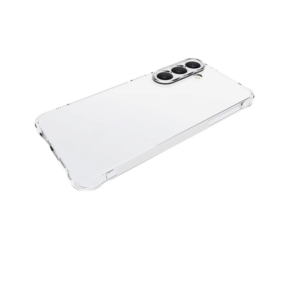 WANLONFENG for Samsung Galaxy S26 FE WL Series Case 2.0mm TPU Phone Cover with Tempered Glass Film - Transparent - 3