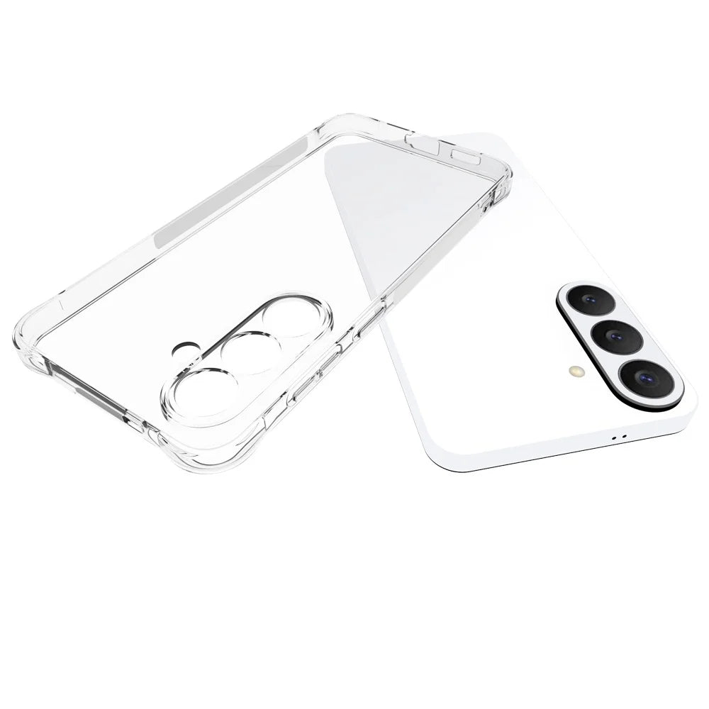 WANLONFENG for Samsung Galaxy S26 FE WL Series Case 2.0mm TPU Phone Cover with Tempered Glass Film - Transparent - 5