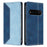 For Natural AI Phone Leather Case Skin Touch Color Splicing RFID Blocking Wallet Stand Phone Cover - Dark Blue / Blue - 1