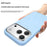 For iPhone 18 Pro / 17 Pro Magnetic Case Flower Pattern Liquid Silicone Slim Shockproof Phone Cover - Baby Blue - 2