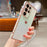 For Samsung Galaxy S25 Ultra Case Heart Pattern Iridescent Gradient TPU Phone Cover with Beaded Strap - Colorful White - 1