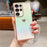 For Samsung Galaxy S25 Ultra Case Heart Pattern Iridescent Gradient TPU Phone Cover with Beaded Strap - Colorful White - 2