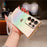 For Samsung Galaxy S25 Ultra Case Heart Pattern Iridescent Gradient TPU Phone Cover with Beaded Strap - Colorful White - 3