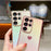 For Samsung Galaxy S25 Ultra Case Heart Pattern Iridescent Gradient TPU Phone Cover with Beaded Strap - Colorful White - 6