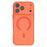 For iPhone  18 Pro / 17  Pro Magnetic Case TPU Acrylic Tempered Glass Back Panel Protective Phone Cover - Orange - 1