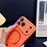 For iPhone  18 Pro / 17  Pro Magnetic Case TPU Acrylic Tempered Glass Back Panel Protective Phone Cover - Orange - 4