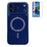 For iPhone 17 Pro Magnetic Case Matte PC + TPU Heat Dissipation Phone Cover with Tempered Glass Screen Protector - Blue - 1