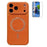 For iPhone 17 Pro Max Magnetic Case Matte PC + TPU Heat Dissipation Phone Cover with Tempered Glass Screen Protector - Orange - 1