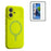 For iPhone 17 Magnetic Case Liquid Silicone Anti Scratch Phone Cover with Tempered Glass Screen Protector - Avocado Green - 1