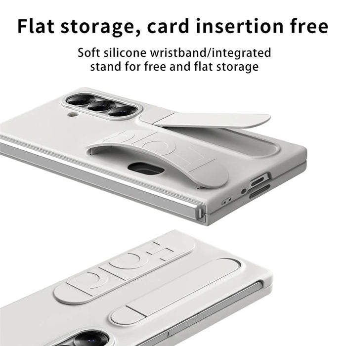 For Samsung Galaxy Z Fold8 Ultra Case Card Slot Kickstand Hinge Protection PC Shockproof Phone Cover - White - 4