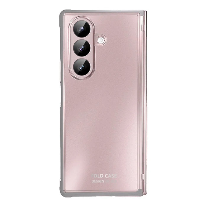 For Samsung Galaxy Z Fold8 Ultra Case Full Coverage PC + TPU Anti-drop Phone Cover with Tempered Glass Front Film - Pink - 2