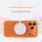 For iPhone 17 Pro Magnetic Case Woven Tech Fabric + TPU + PC Shockproof Protective Cover - Orange - 3