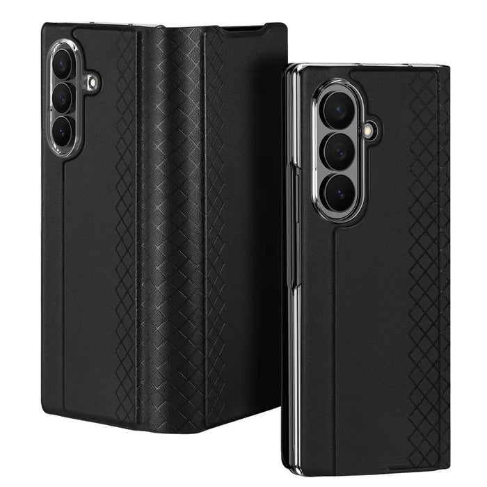 DUX DUCIS for Samsung Galaxy Z Fold8 Ultra Case  Bril Series Leather+PC Phone Cover with Stand - Black - 2