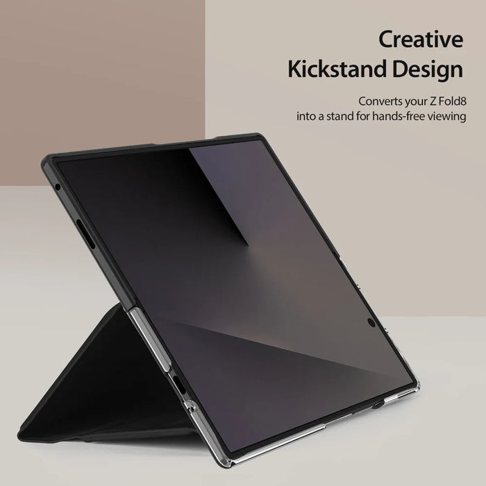 DUX DUCIS for Samsung Galaxy Z Fold8 Ultra Case  Bril Series Leather+PC Phone Cover with Stand - Black - 6