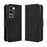 For Realme C100x 4G / C100 4G Leather Case Phone Wallet Cover with Multiple Card Slots - Black - 1