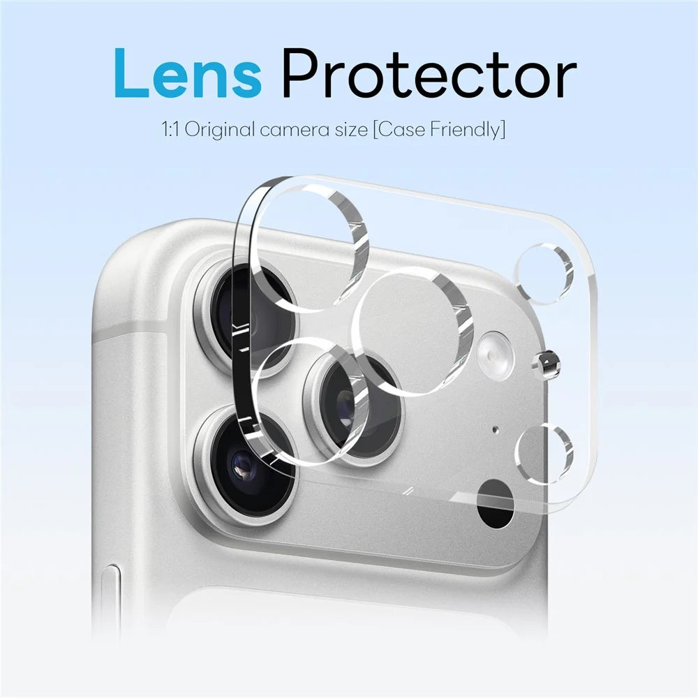 NORTHJO For iPhone 17 Pro Case with Magnetic O-Ring Stand Compatible with MagSafe Translucent Matte Shockproof Phone Cover with Tempered Glass Film + Lens Film - Orange - 4