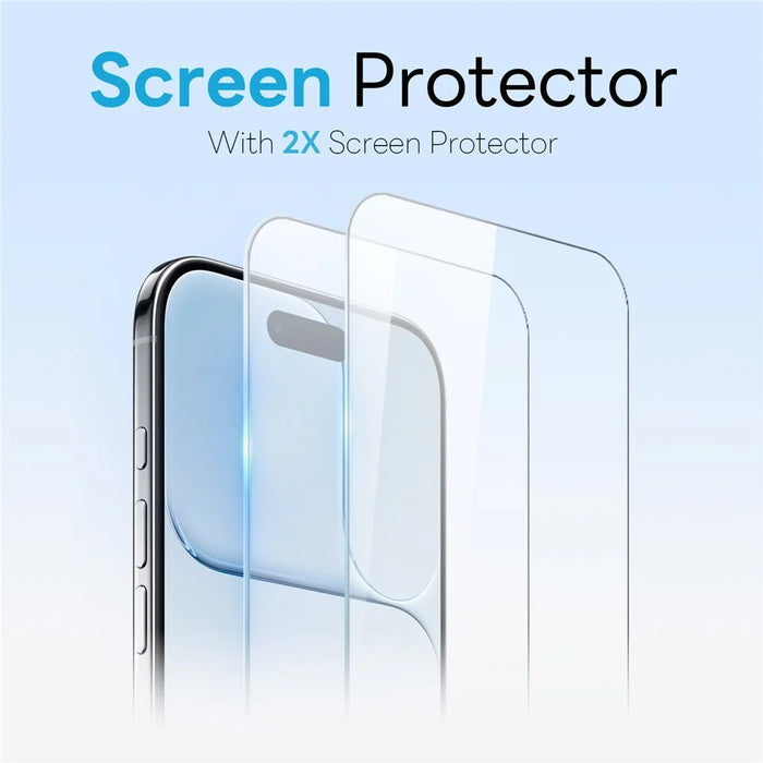 NORTHJO For iPhone Air Case with Magnetic Stand Compatible with MagSafe Translucent Matte Shockproof Phone Cover with 2Pcs Tempered Glass Protector + 2Pcs Lens Film - Orange - 3